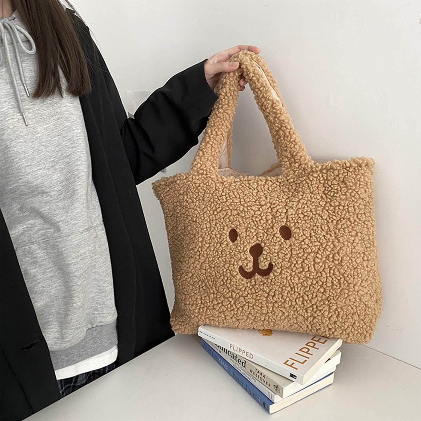 Reversible Brown Tote Bag