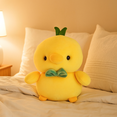 Cute Bow Duck Plush Toy - Small