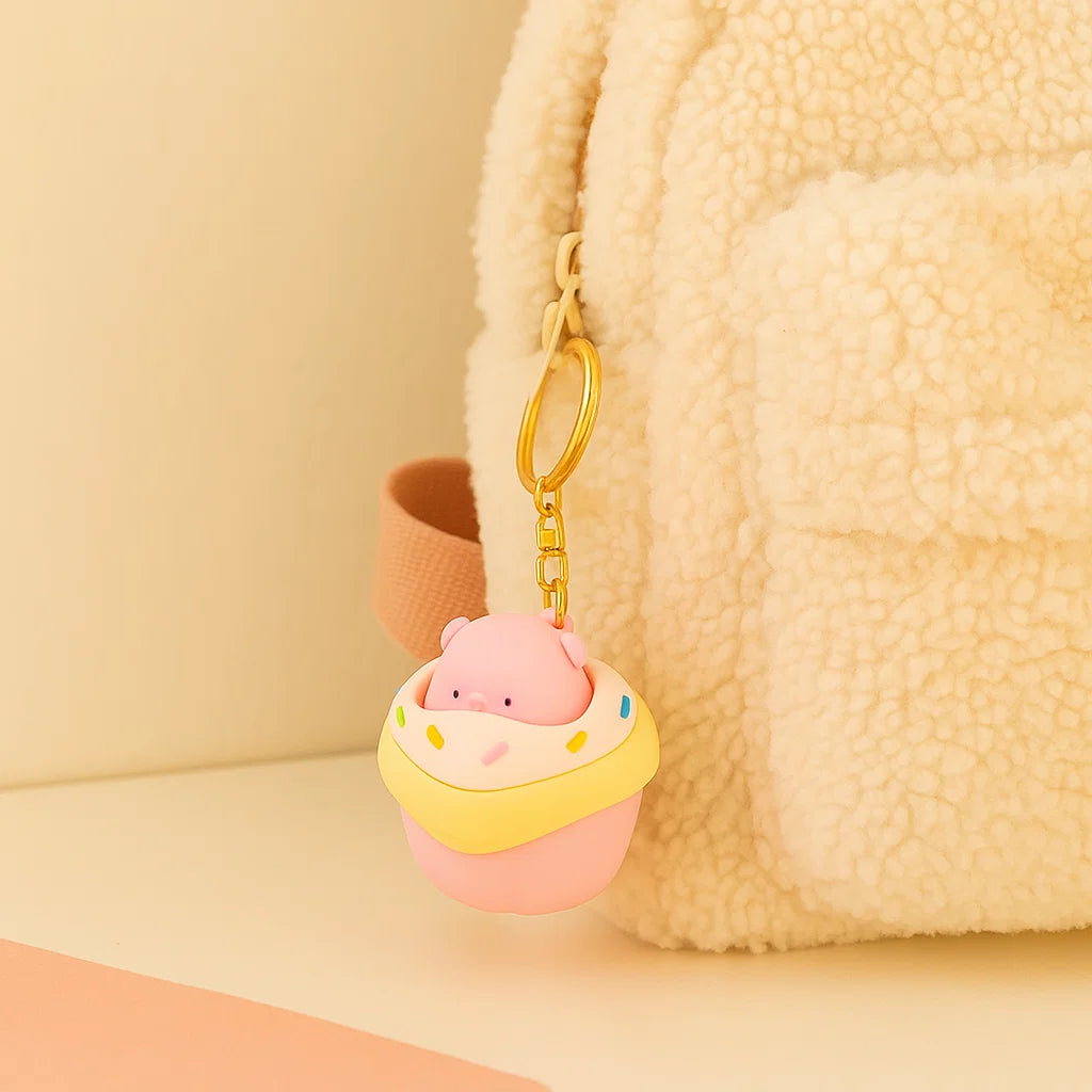 Pop Out Pig Silicone keychain