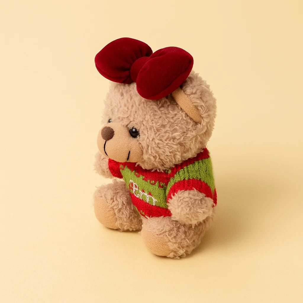 Christmas Bear Plush keyring