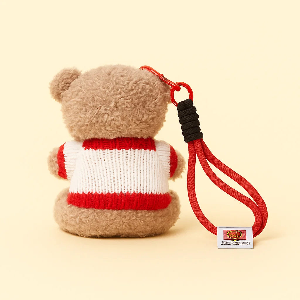 Christmas Goggle Teddy Plush Keyring