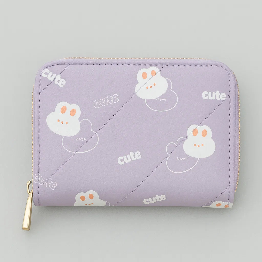 Cute Bunny Purple Card Holder