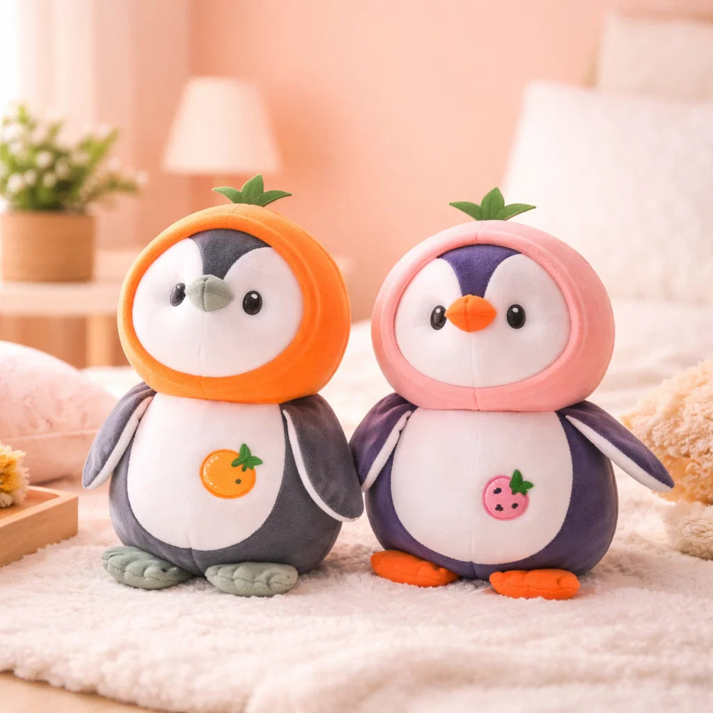 Cute Penguin Plush Toy Orange - Small