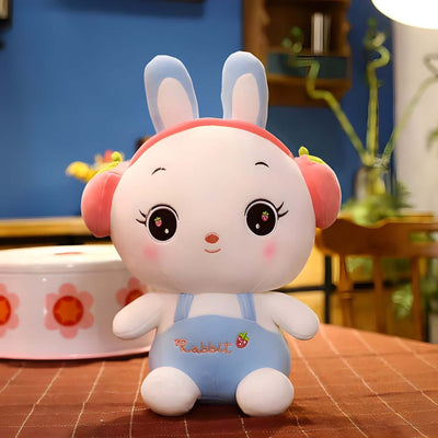 Blue Rabbit Plush Toy with Headphone