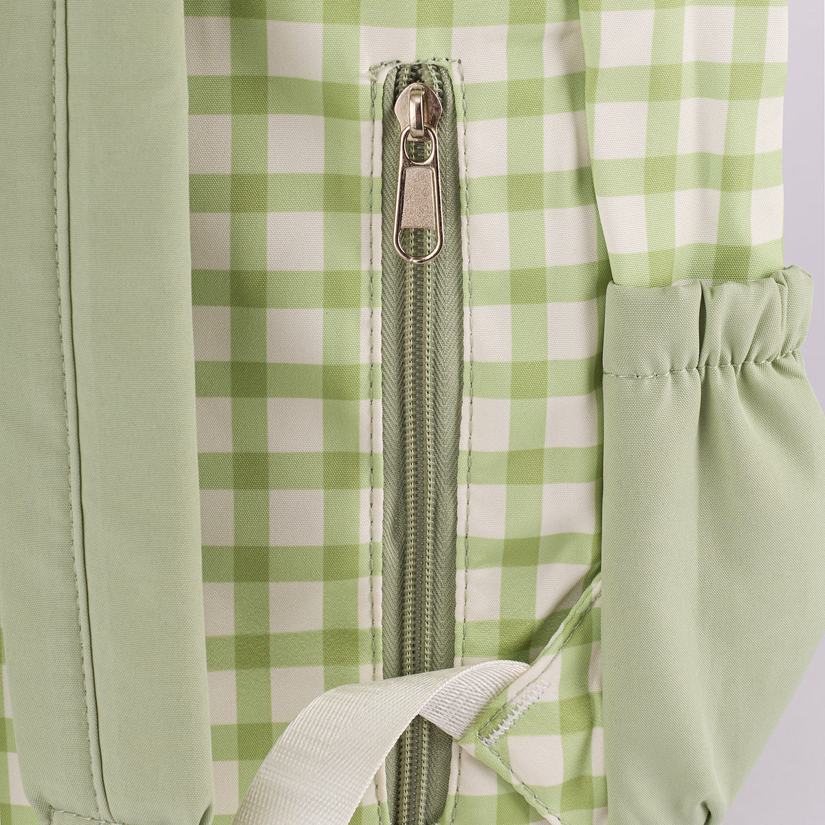 Checkered Cute Puppy Backpack - Green