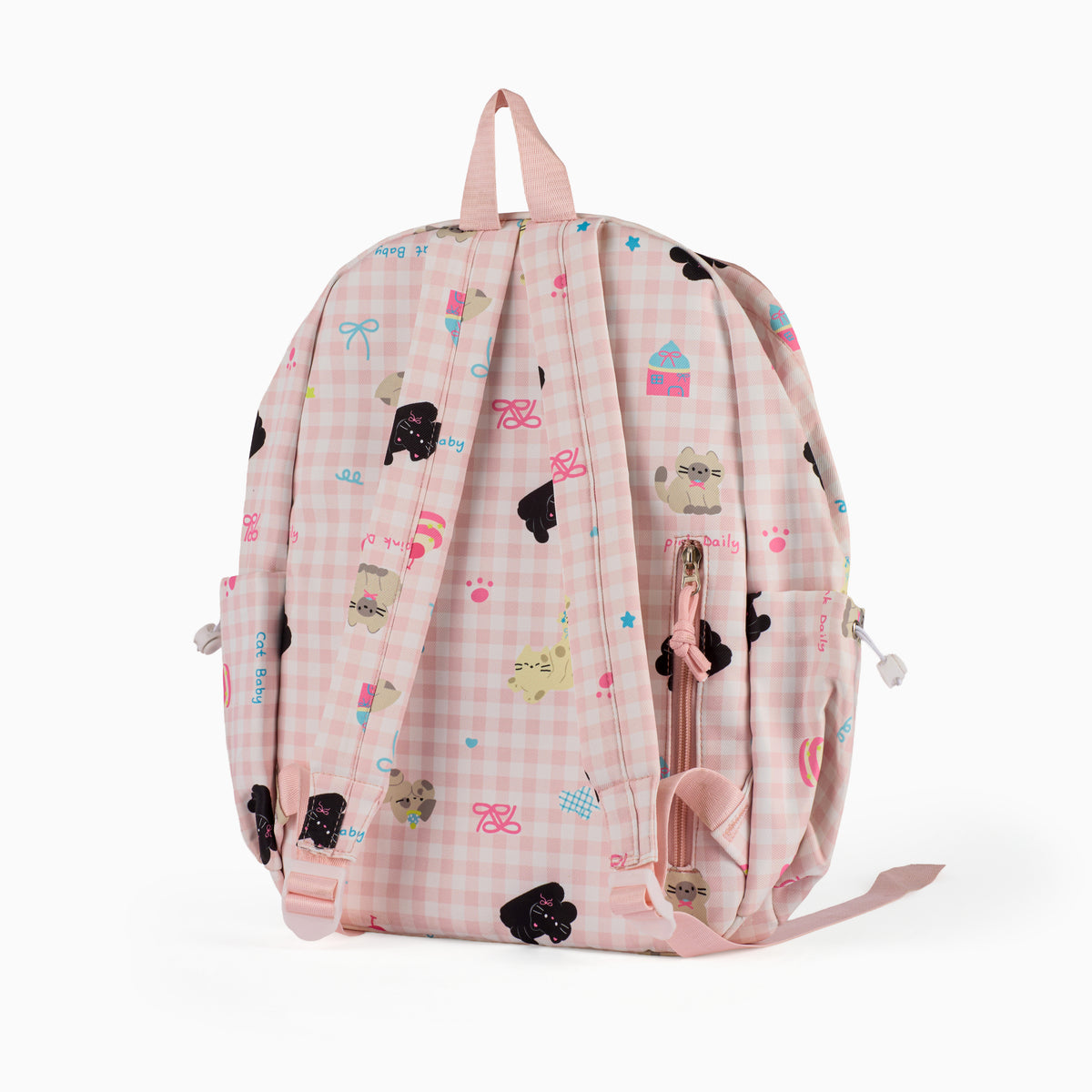 Cat Baby Checkered Backpack