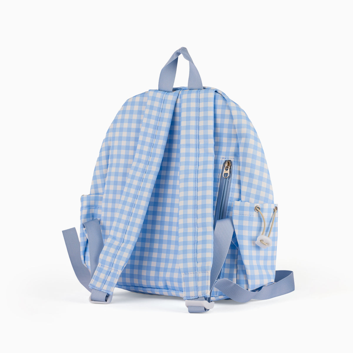 Checkered Puppy Backpack - Blue