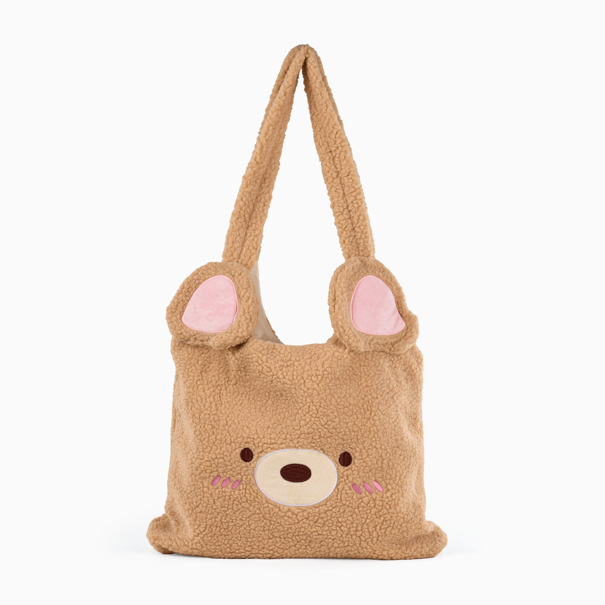 Cocoa Bear Fur Tote Bag - Brown