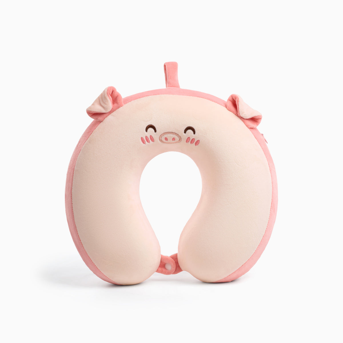 Piggy Puff U Pillow- Pink