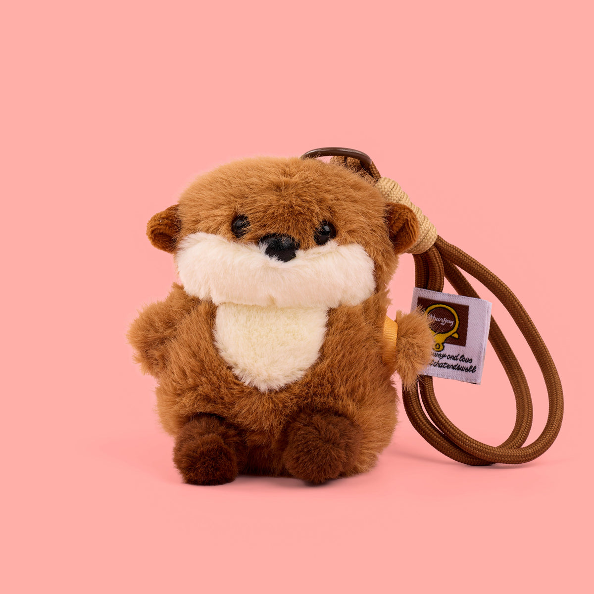 Misu otter Plushie Keyring-  Brown
