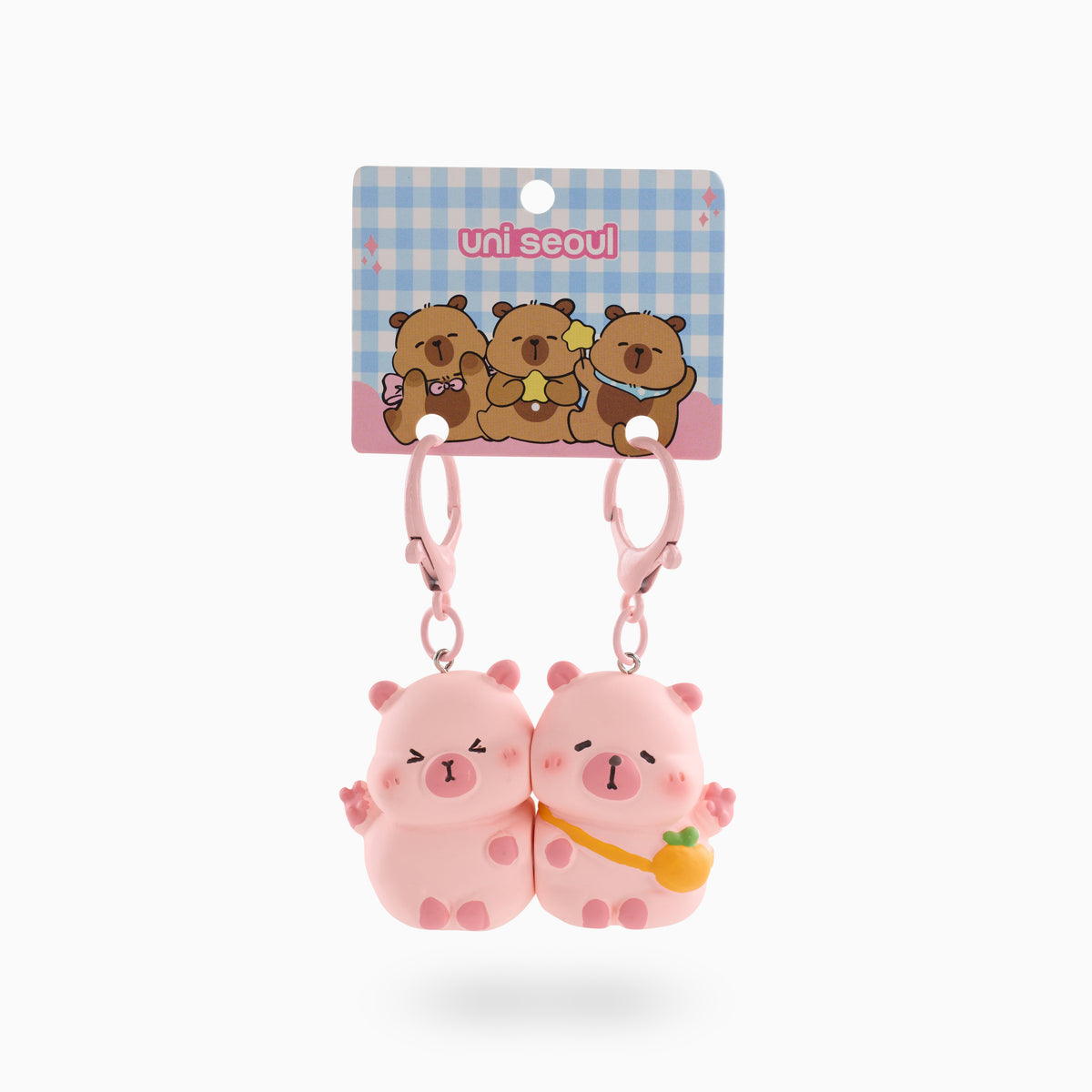 Rosy Capy Pals Resin Keyring