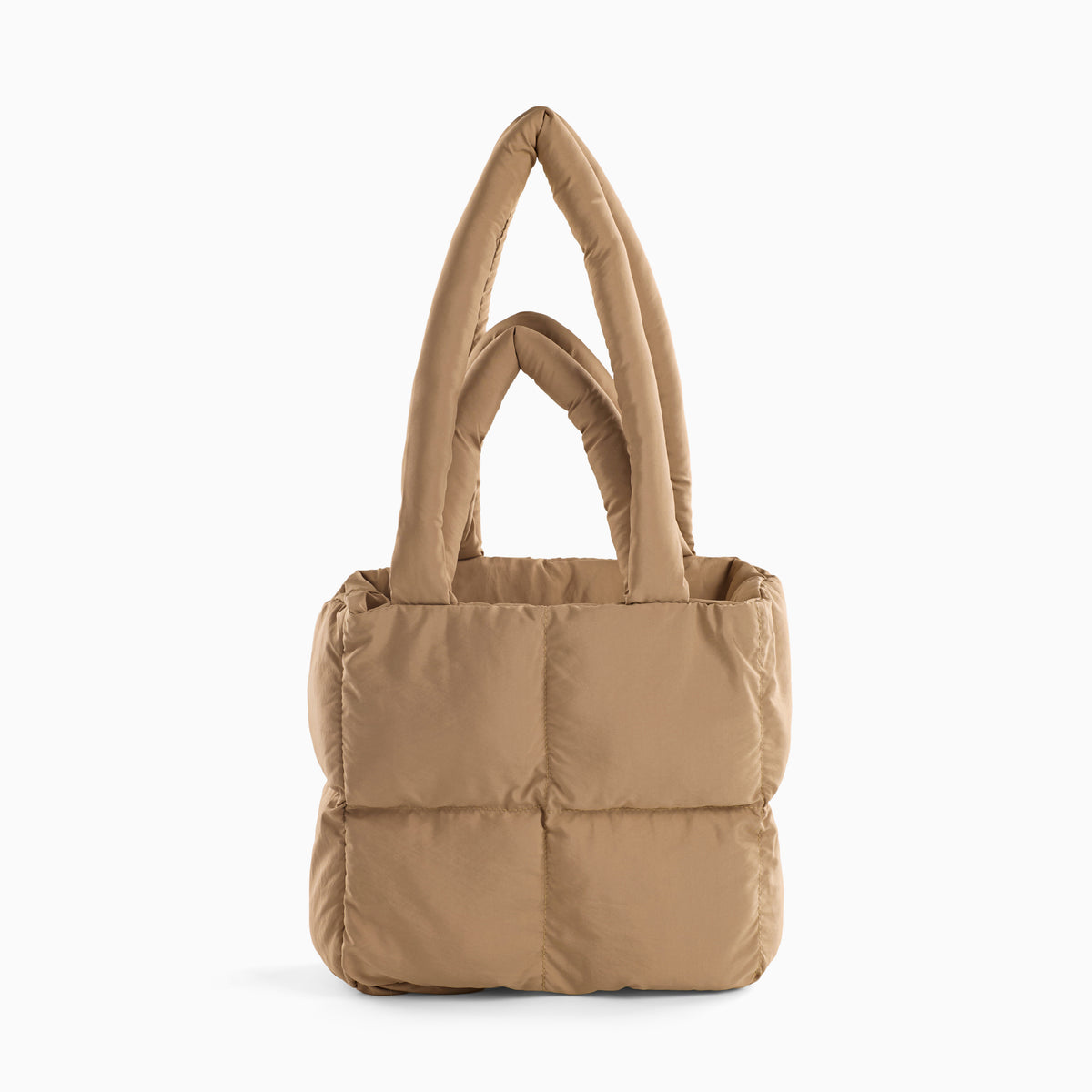 Puffed Tote Bag Brown