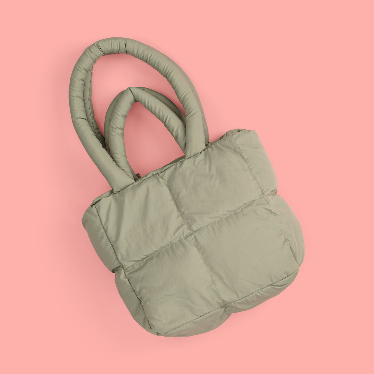 Puffed Tote Bag Olive green