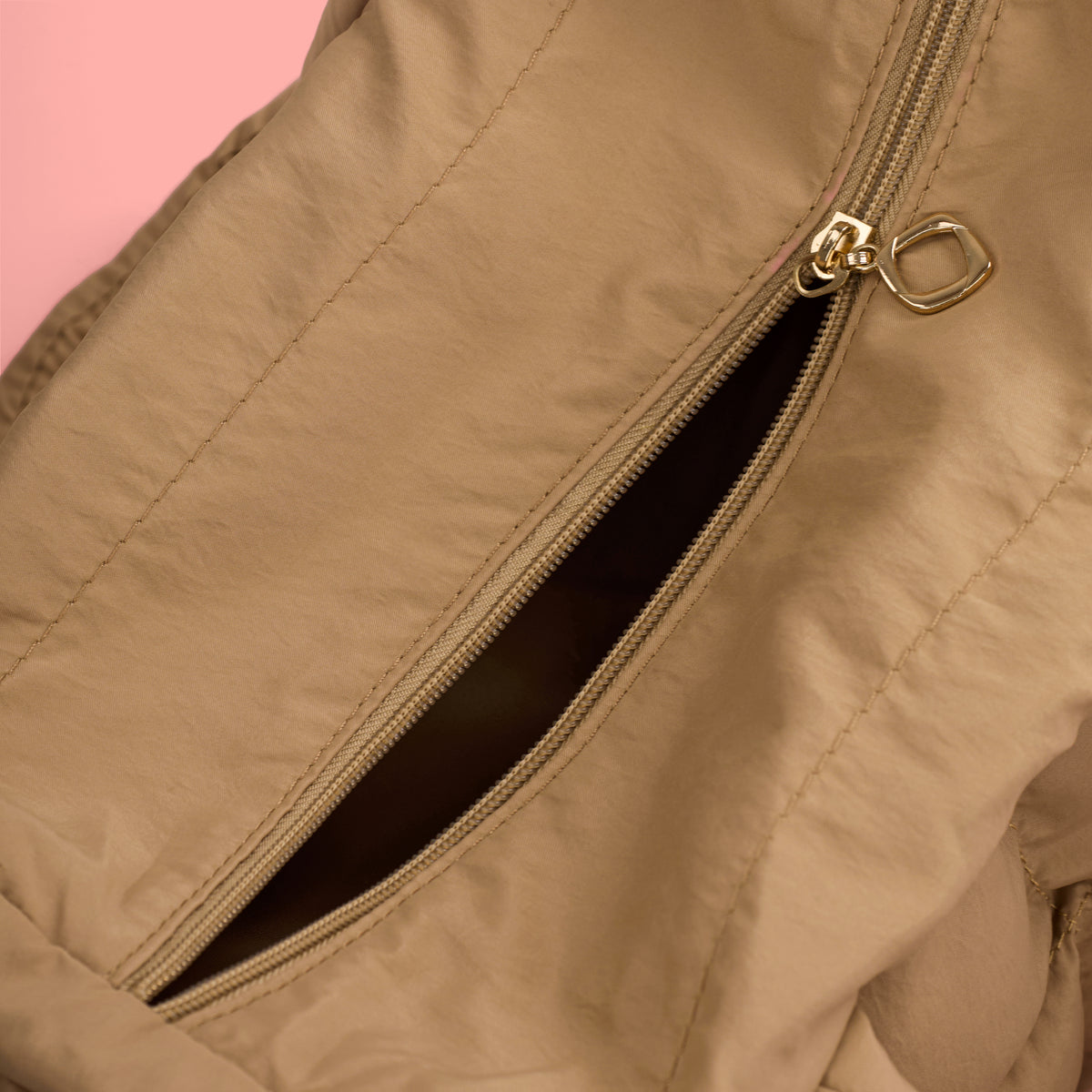 Puffed Tote Bag Brown