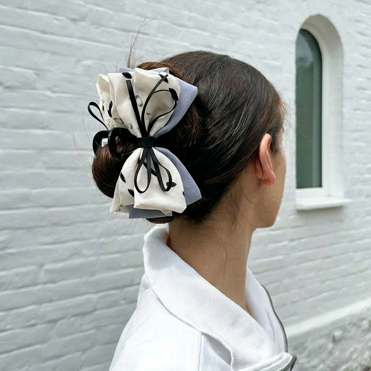 Midnight Bow Claw Clip